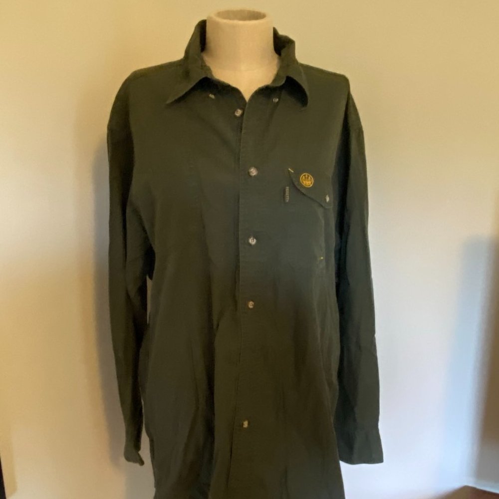 Beretta Outdoors Shirt Olive Green with Mesh Back